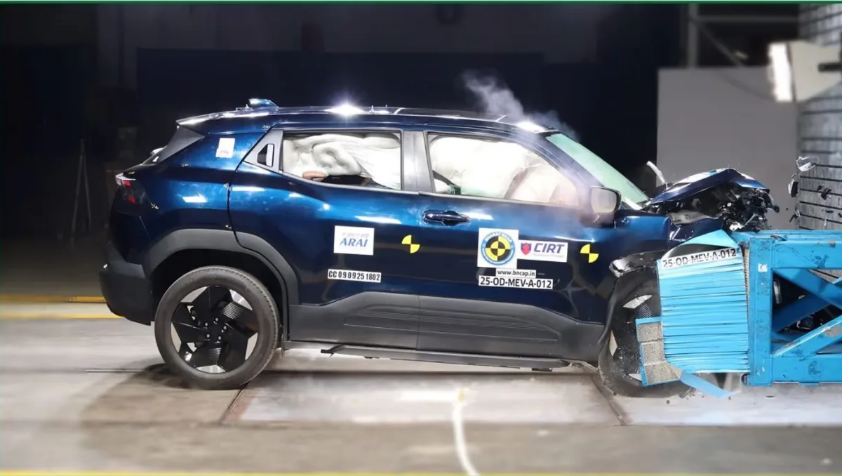 Maruti Suzuki e Vitara gets 5-star Bharat NCAP Safety Rating during frontal crash test demonstration