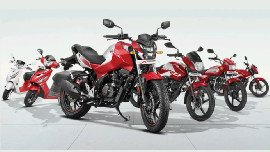 Hero Retains Top Spot in 2W November Sales featuring Hero motorcycles and scooters in lineup