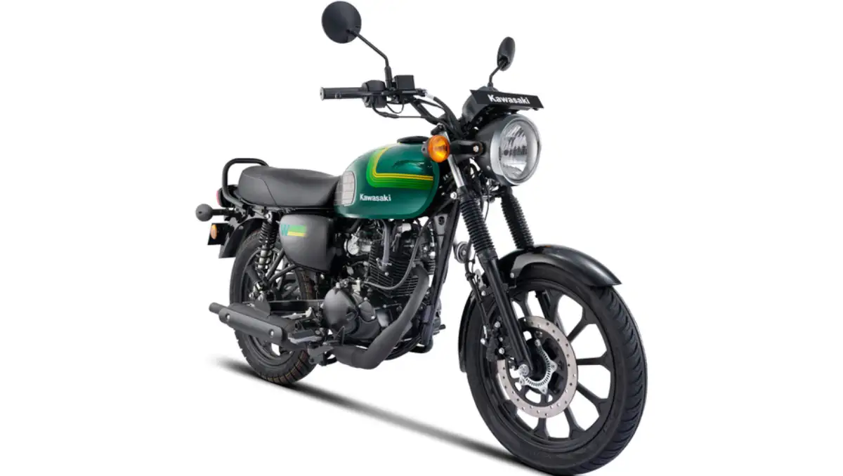 Made in India Kawasaki W175 Set For US Launch showcased in retro green design with classic round headlamp