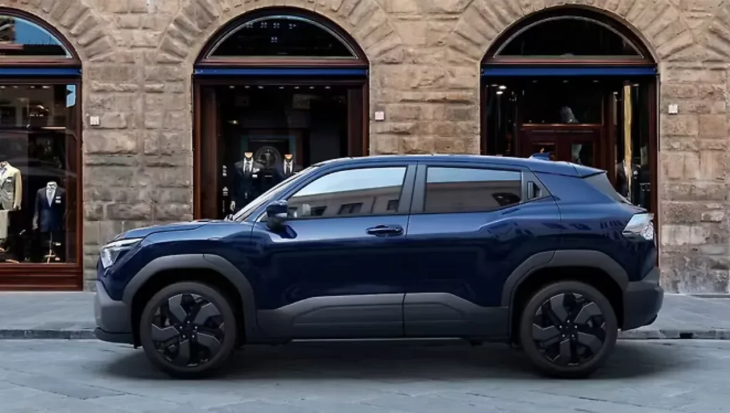 Maruti Suzuki e Vitara Launched in India side profile blue EV SUV