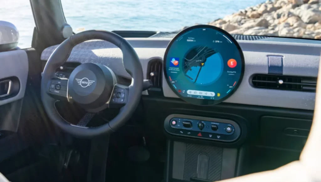 New Mini Cooper S Convertible launched interior dashboard with circular OLED display