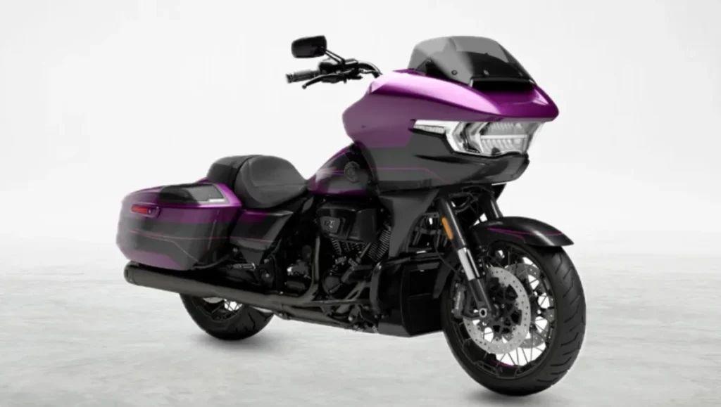 Harley-Davidson CVO Road Glide launched in India showing premium sharknose fairing and custom purple paint finish