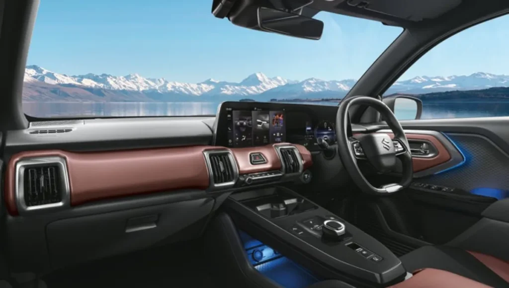 Maruti Suzuki e Vitara Launched in India dashboard touchscreen display and steering