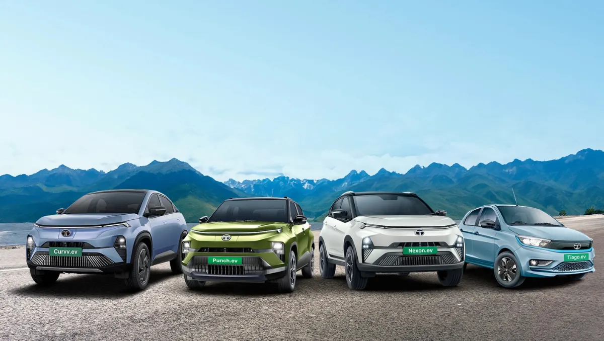 Tata Motors Leads EV Sales in November 2025 as Tata electric cars including Nexon EV, Punch EV, Tiago EV and Curvv EV line up across segments in India
