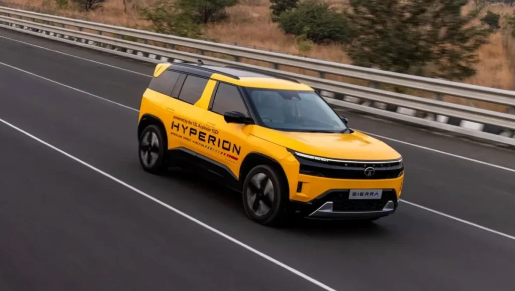 Tata Sierra Turbo-Petrol Creates a Mileage Record during certified high-speed efficiency testing at NATRAX with Hyperion engine