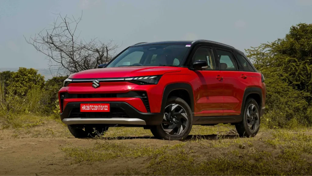 Maruti Victoris Crosses 30K Sales in 2 Months as the SUV is seen during a road test drive in India