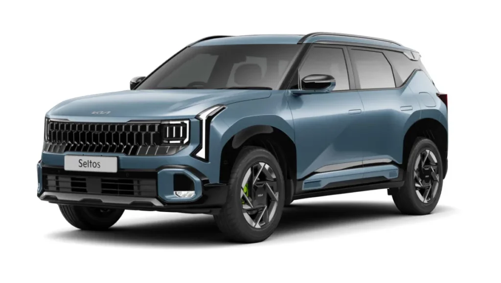 New 2026 Kia Seltos Launched in India shown in updated exterior design with revised grille, LED lighting, and refreshed stance