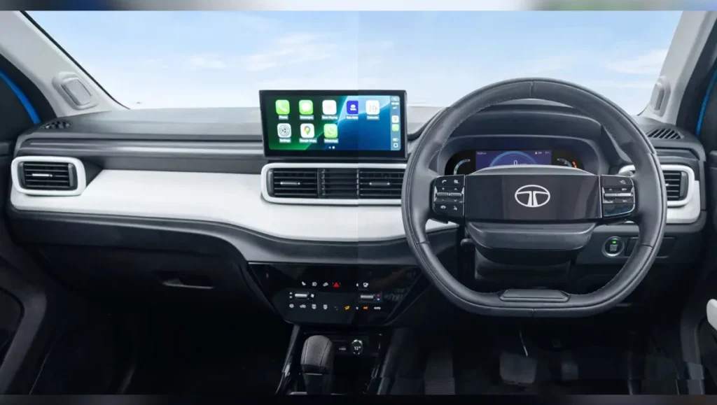 2026 Tata Punch Revealed Ahead of January 13 Launch showing updated dashboard, larger touchscreen infotainment system, and digital driver display