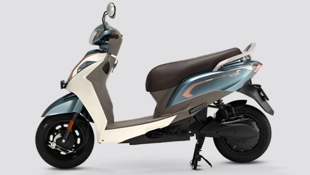 Ampere Magnus G Max Launched showing full side profile of the electric scooter with updated body design