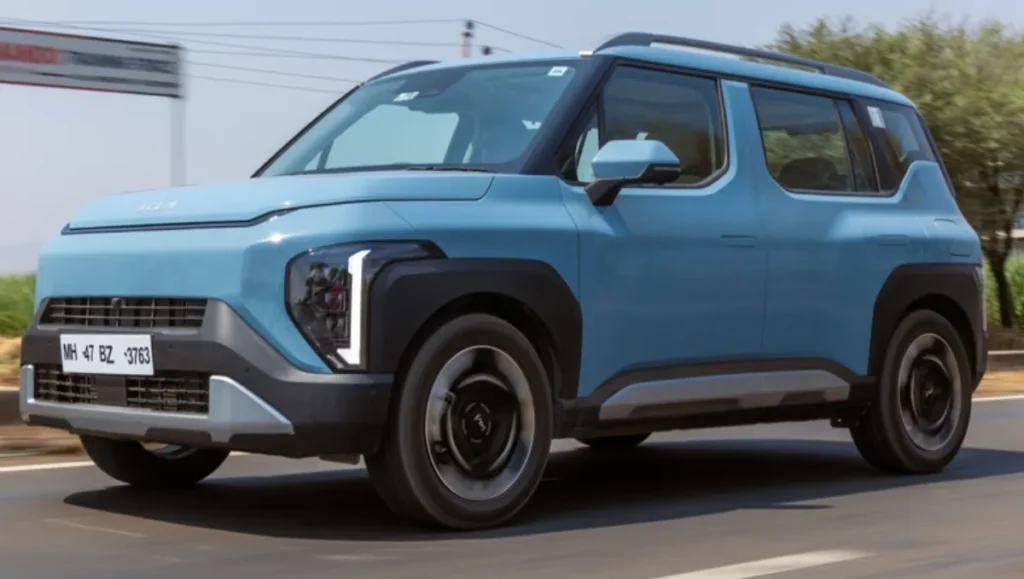 Kia Syros HTK(EX) Launched At Rs 9.89 Lakh side profile driving shot on road