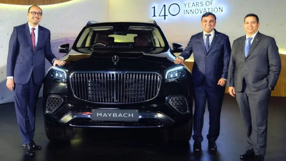 First India-Made Mercedes-Maybach GLS launched at RS 2.75 Crore on stage with executives.
