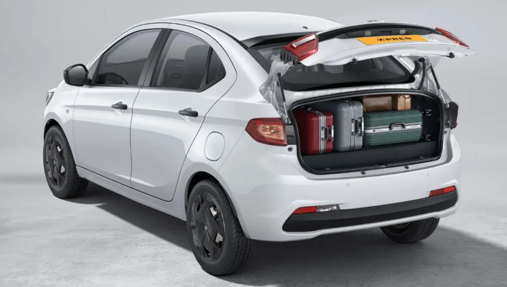 Tata Launches Fleet-Only XPres Petrol And CNG Variants highlighting spacious boot capacity for luggage and fleet use