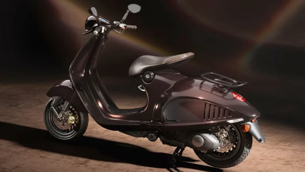 Vespa Introduces 946 Horse Limited-Edition Scooter rear three quarter view in studio lighting