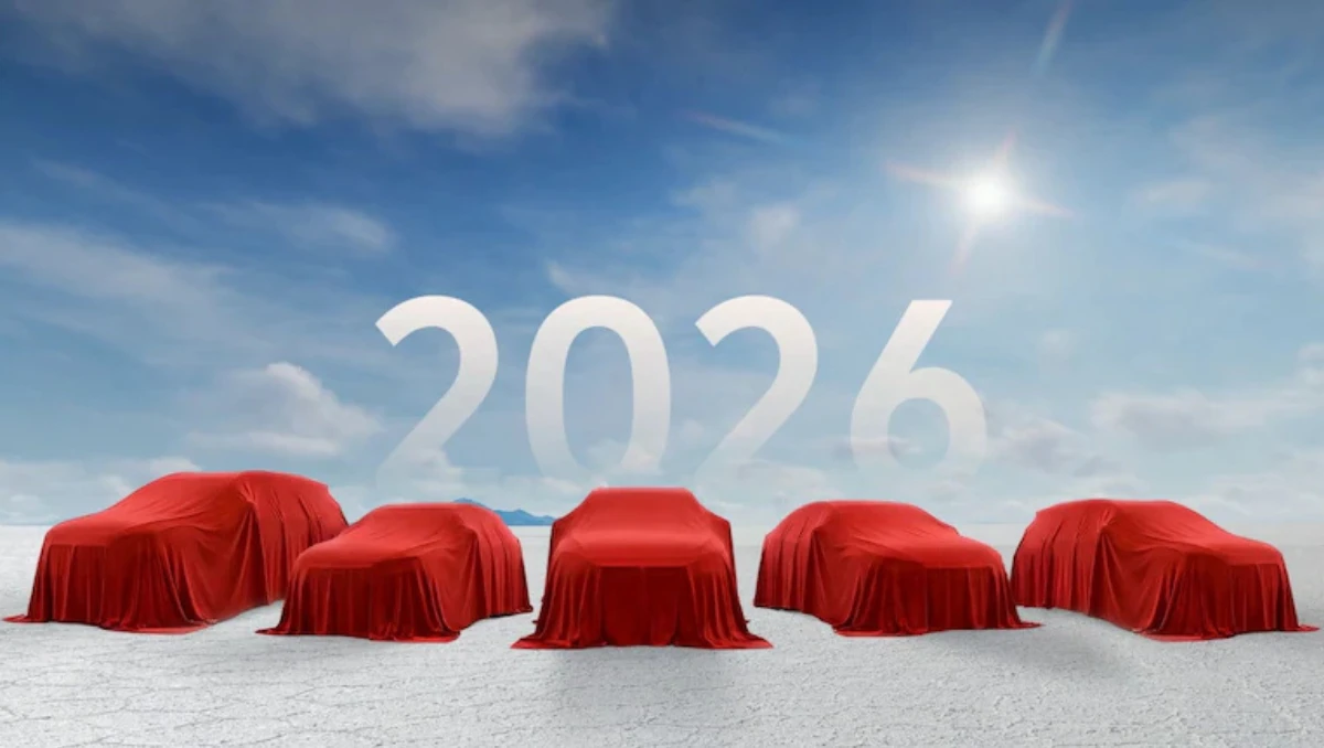 Volkswagen to Launch 5 New Models in India in 2026 teaser image showing upcoming car lineup under covers