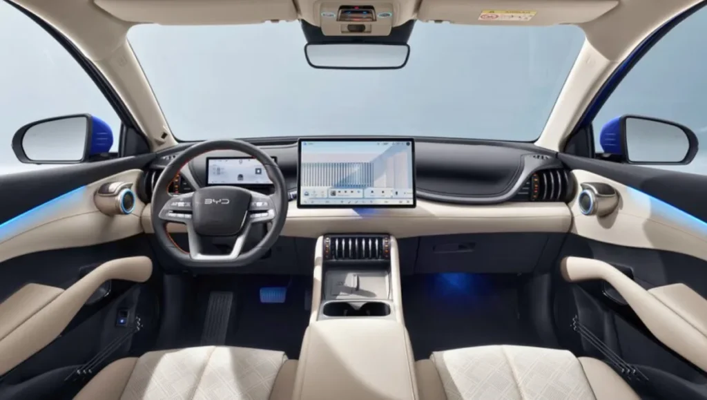 2026 Atto 3 Evo Revealed interior dashboard with large touchscreen display