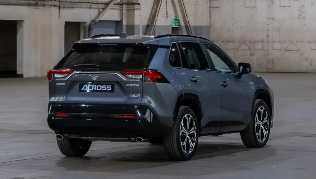 2026 Suzuki Across Revealed rear three quarter view with LED tail lights