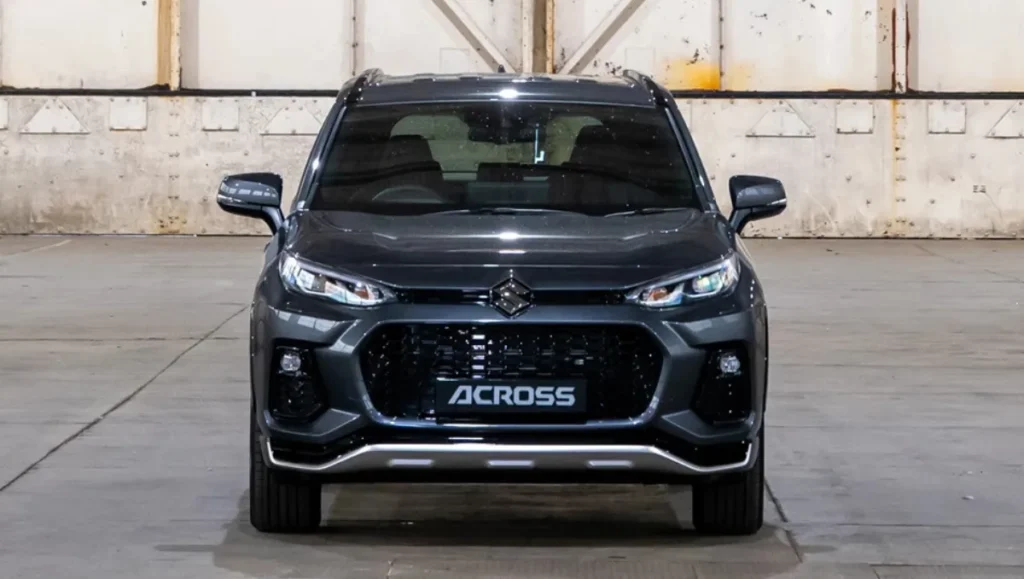 2026 Suzuki Across Revealed front head on view highlighting grille and headlights