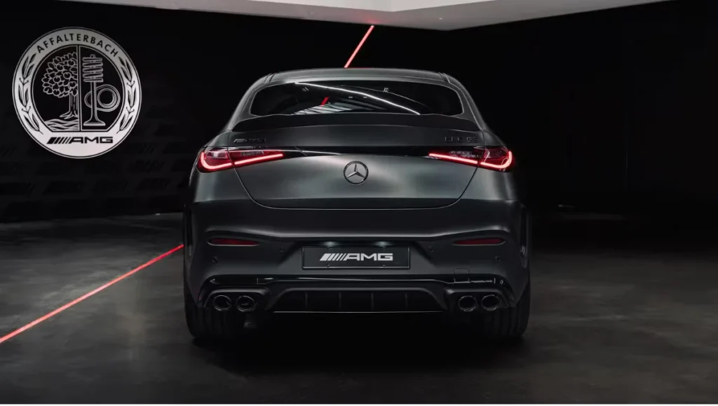 2027 Mercedes-AMG GLC 53 rear view with quad exhaust setup