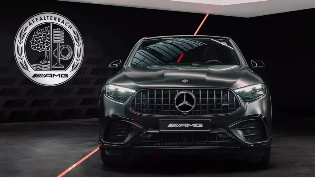 2027 Mercedes-AMG GLC 53 front grille and LED headlights close up
