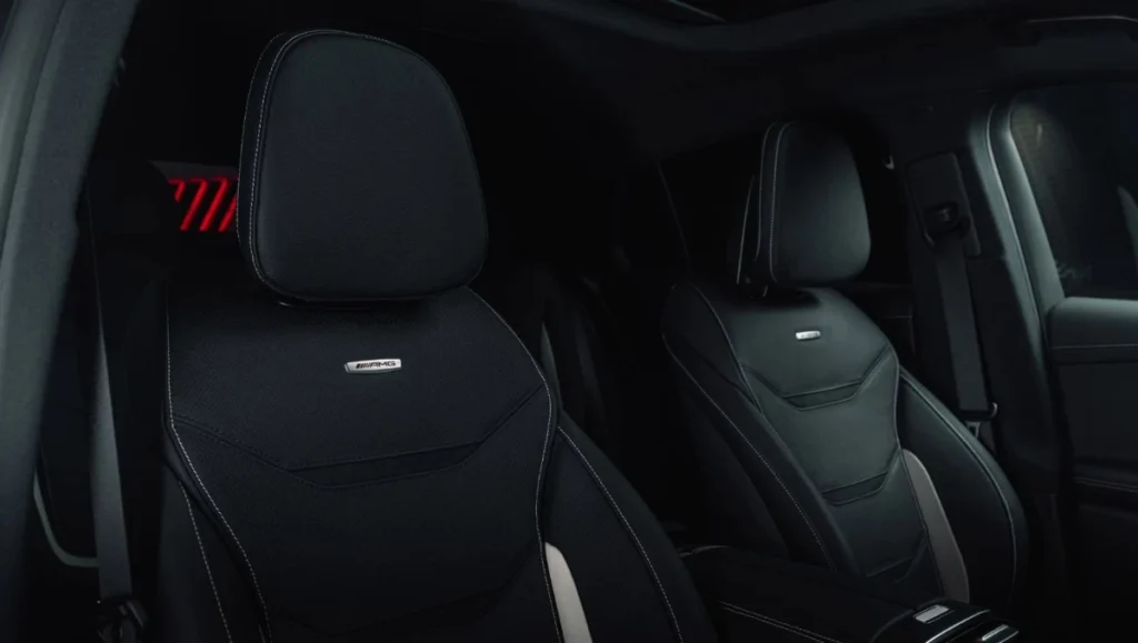 2027 Mercedes-AMG GLC 53 front sport seats with AMG badge