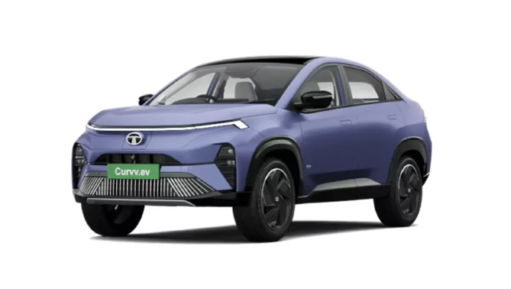 Tata EV Discounts Feb 2026 highlighted on Tata Curvv.ev coupe SUV design