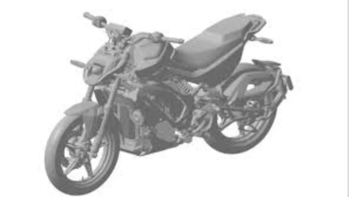Hero Vida UBEX Patented electric motorcycle design revealed through patent image showing naked street bike layout