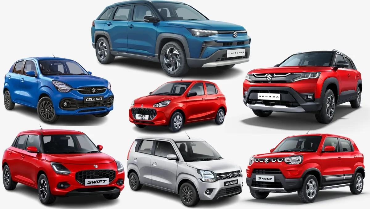 Maruti Suzuki Arena Feb 2026 Discounts showcasing full Arena lineup including Swift WagonR Brezza Alto K10 Celerio and S-Presso