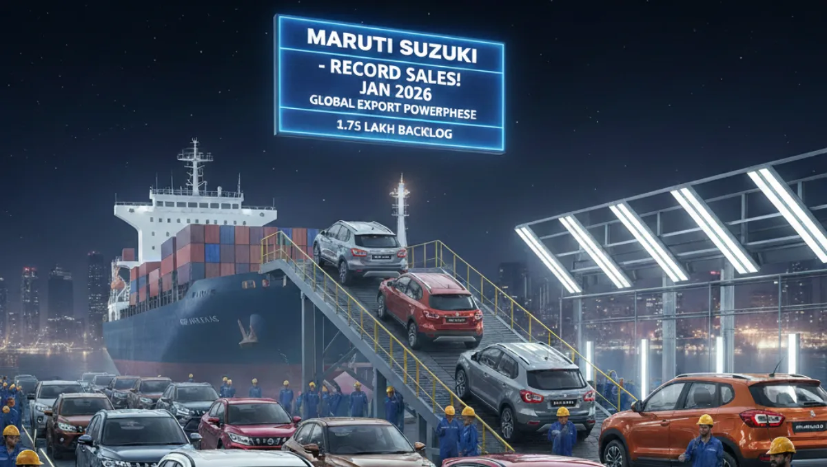 Maruti Suzuki Records Its Highest Ever Monthly Sales in January 2026 with record vehicle exports and port dispatch operations