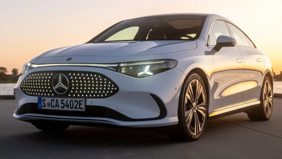 Mercedes-Benz CLA EV India Launch in April 2026 showcasing sleek electric sedan front design with illuminated grille