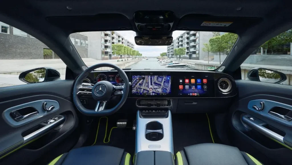 Mercedes-Benz CLA EV India Launch in April 2026 showcasing premium electric cabin with widescreen digital dashboard