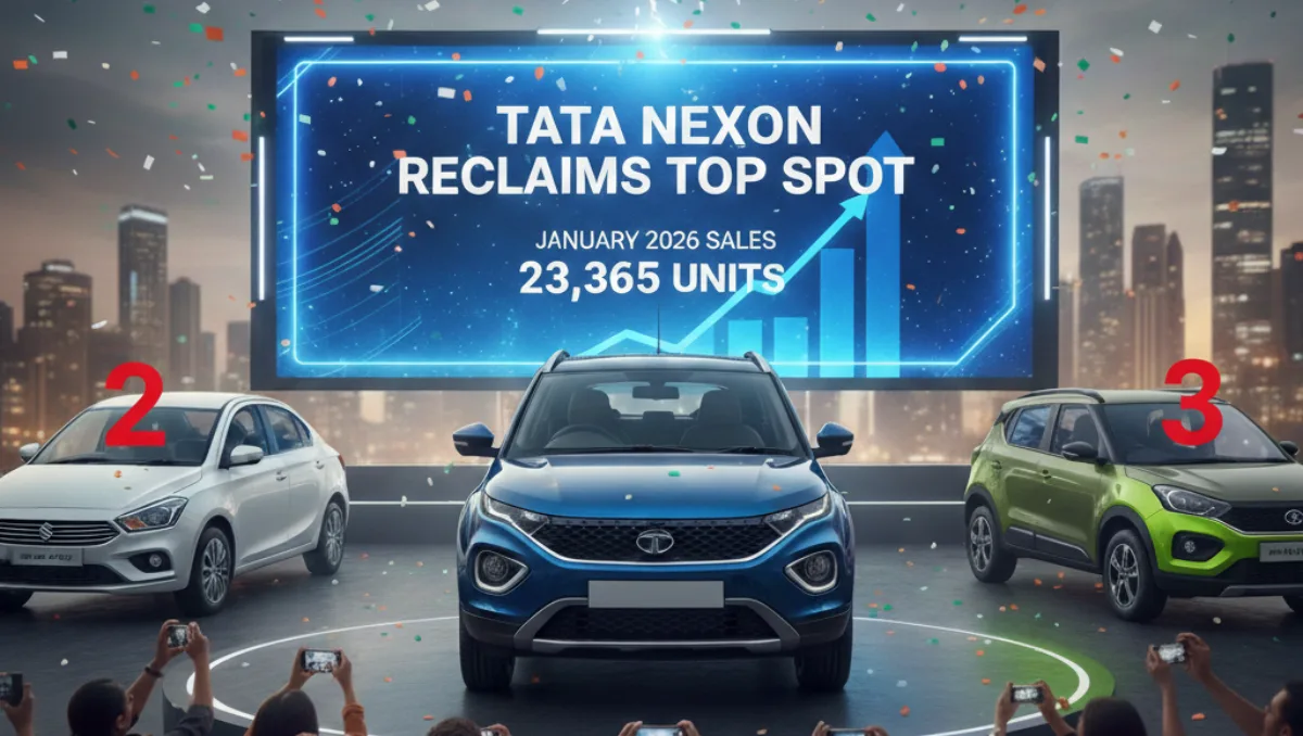 Tata Nexon Reclaims Top Spot in January 2026 Sales as the SUV leads the monthly sales chart with 23,365 units
