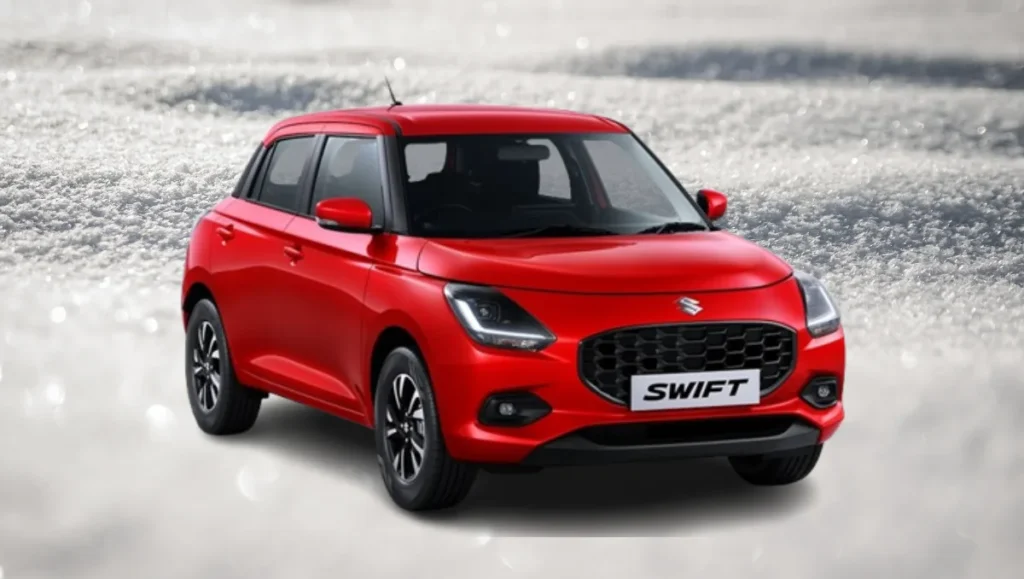 Maruti Suzuki Arena Feb 2026 Discounts on the new Maruti Swift hatchback in red color