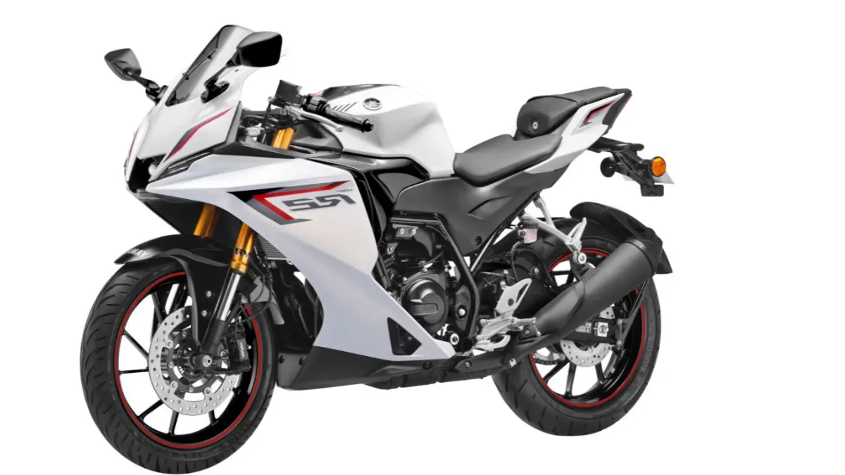 White and black sports motorcycle studio shot as Yamaha YZF-R2 Hits India