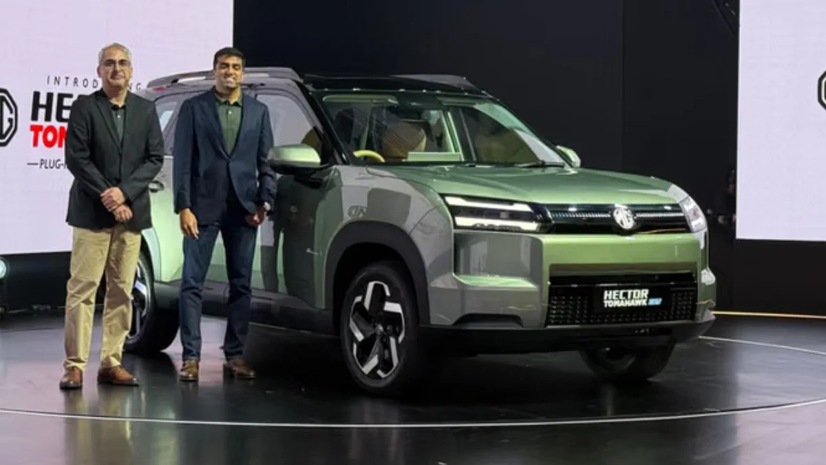 MG Hector Tomahawk EV Launched on stage during the official unveil event in India